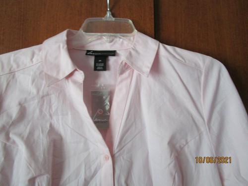 New Lane Bryant Pink Blouse Sz 20 Cotton Spandex Bust 49 Length 28.5 in - Picture 2 of 6