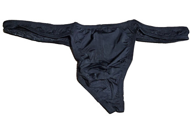 Man Bodywear Men's  Locker Room Thong Black SZ XL