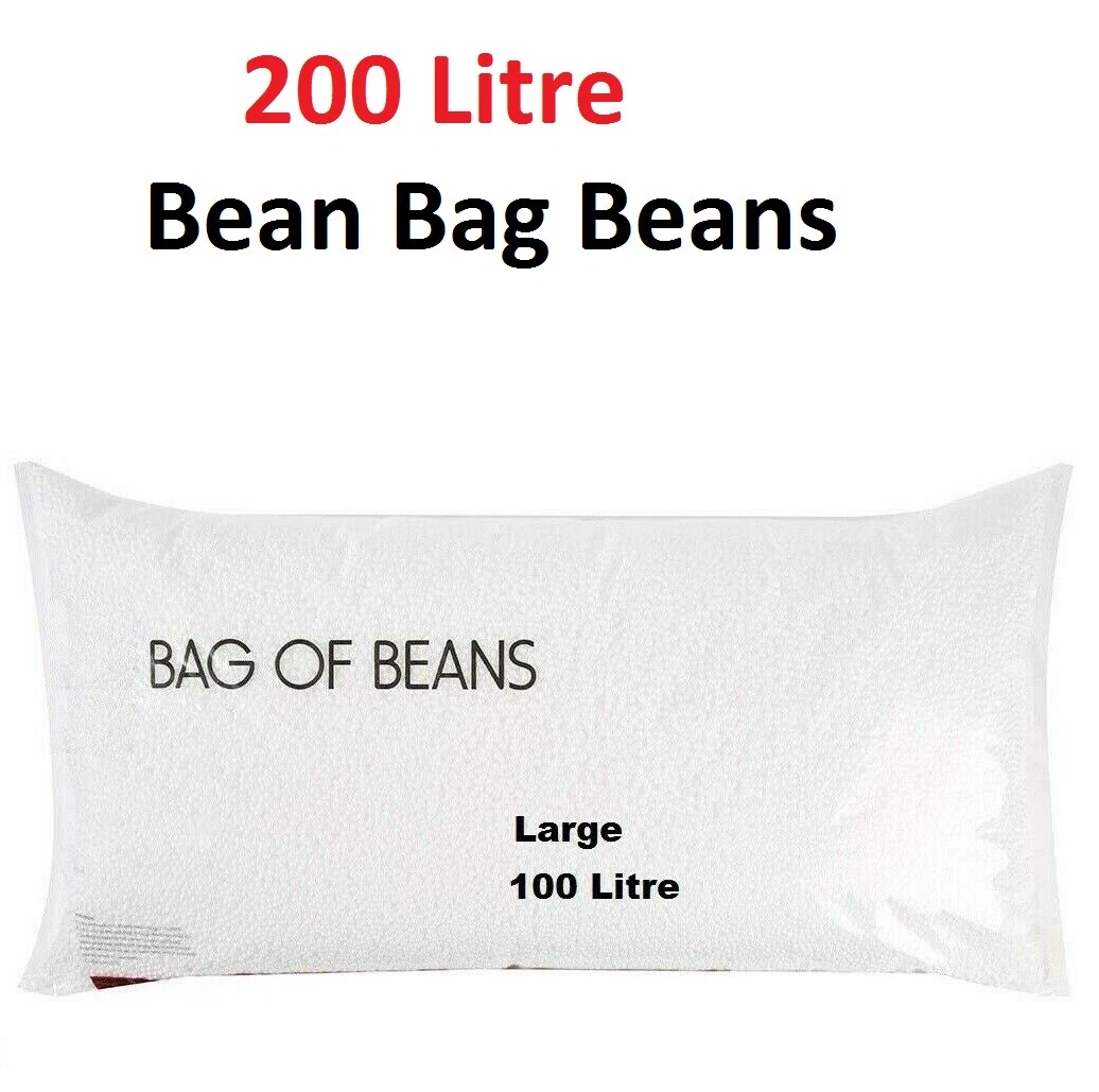 200L Bean Bag Balls Beans Refill Large Filling Stuffing Beanbags 2 x 100L  Size