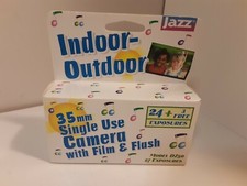 Jazz Indoor Outdoor 35mm Single Use Camera Film Flash DZ50 27 Exposure READ