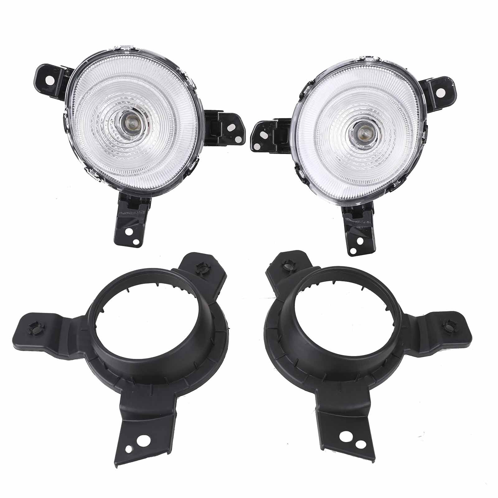 1 Pair Halogen Fog Lights For Kia Forte 2019-2021 – Clear Lens, Left & Right Bumper Lights, Replaces OEM Part #92207-M7050