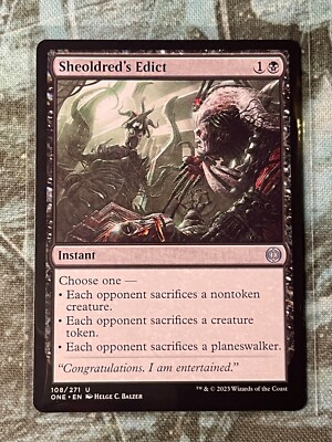 MTG Sheoldred's Edict Phyrexia: All Will Be One 108/271 NM | eBay
