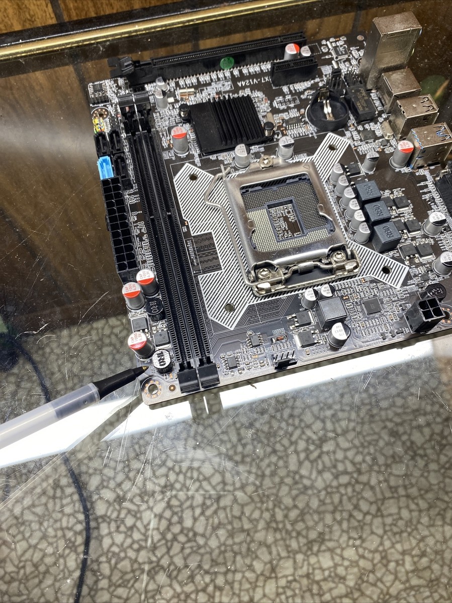 AS IS) Damaged B75 MB X7-V124A LGA 1155 Mini ITX Motherboard