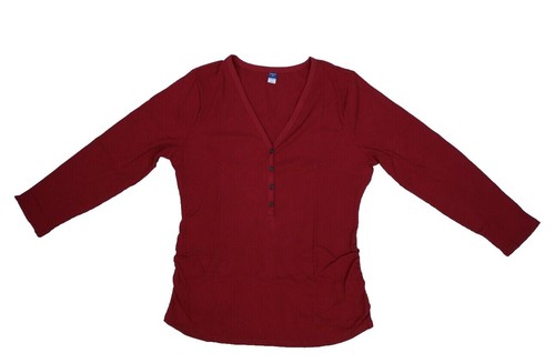 Zena Gray Ribbed Knit Lace Trim Long Sleeve Top L Lettuce Hem