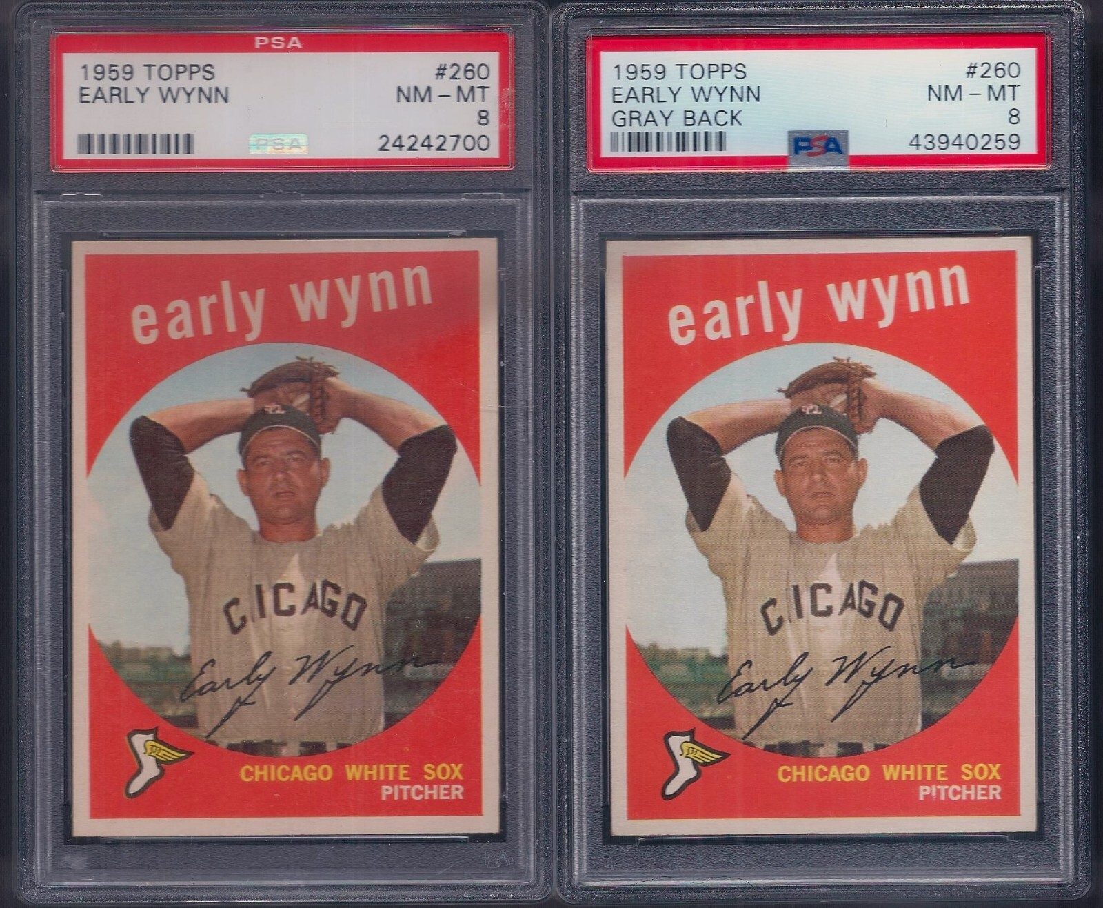 PSA 8 1959 Topps #260 Early Wynn Chicago White Sox White Back #24242700