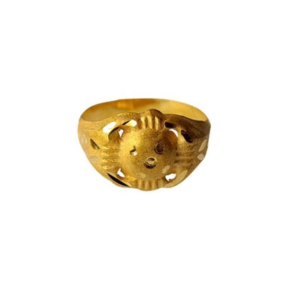 22K/18K Real Certified Fine Yellow Gold Unique 3d Design Kids Ring