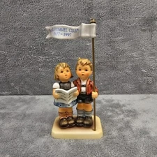 M.I. HUMMEL CLUB FIGURINE "CELEBRATE WITH SONG", GIRL, BOY, 1996/1997, 790 W/BOX