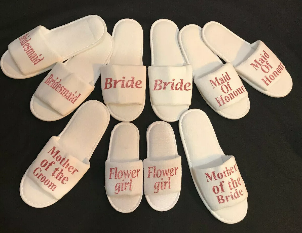Bride slippers hotsell rose gold