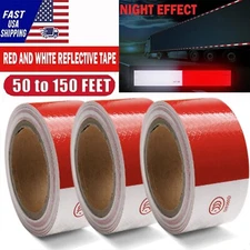 Reflective Trailer Tape Red White Truck Warning Tape Conspicuity Sign Safety Car