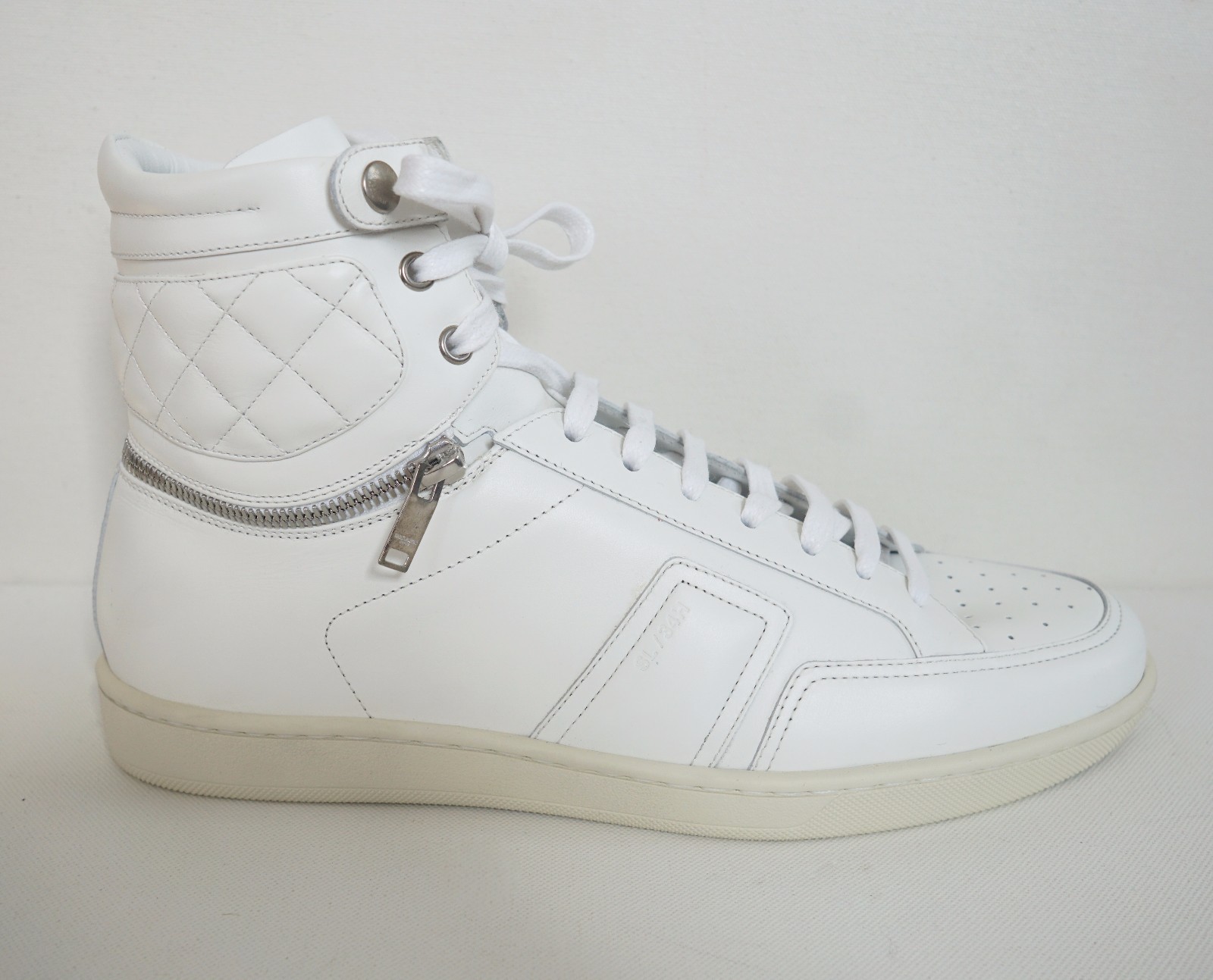 Nuove sneakers alte SAINT LAURENT Paris SL34H in pelle MOTOCROSS EUR 40 US 7