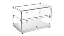 Glass Shelf Countertop Dry Bakery Show Case 1.77 Cu Ft Cube Display Case 50 L