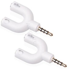 High Quality 2PCS of U Shape 3.5mm audio Jack for both Mic and Stereo headset US