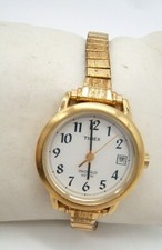 TIMEX INDIGLO WOMEN S ROUND WORKING NEW BATTERY FLEX BAND DATE