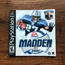 Madden 2001 NFL Football PS1 Playstation 1 PS One Instruction Manual Only