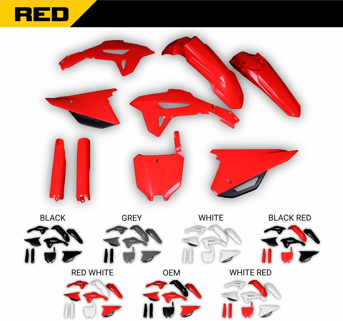 Honda CRF450R 2021 2024 CRF250R 2022 2024 Motocross Plastic Body