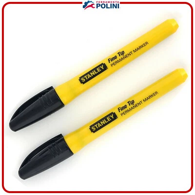 STANLEY 0-47-316 PENNARELLO INDELEBILE CONF. 2 pz NERO pennarelli