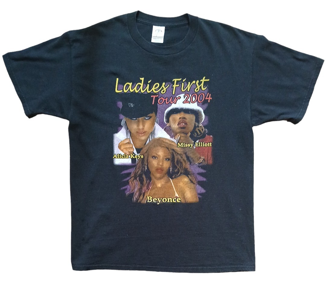 t*e様 激レアAlicia Keys tour 2004 Tシャツ　アリシアキ Ladies First 2004 Tour Rap Tee Large Beyonce, Missy Elliott