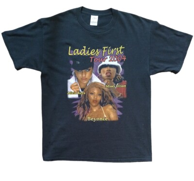 Ladies First 2004 Tour Rap Tee Large Beyonce, Missy Elliott, Alicia Keys Vintage