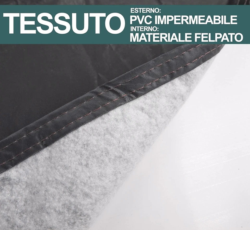 TELO COPRIAUTO PER SMART W450 E W451, 1A 2A SERIE, IMPERMEABILE IN PVC FELPATO - Immagine 4 di 4