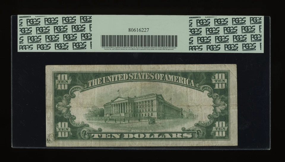 DBR 1934 $10 LGS FRN Cleveland Fr. 2004-Dlgs PCGS VF-20 Serial D14833001A - Image 2 of 2