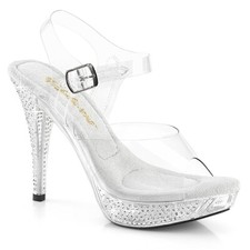 Clear Rhinestones Crystals Quince Prom Princess Wedding Bridal High Heels Shoes