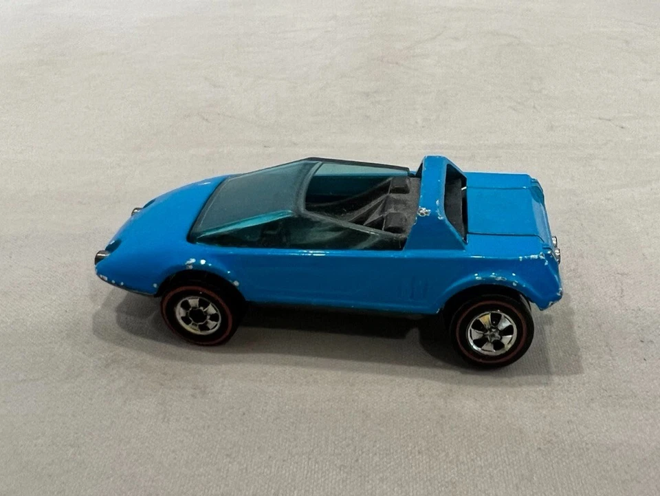 Hot Wheels Redline 1973 esmalte Sand Witch en azul con capa base blanca - muy bonito Foto 2 de 4