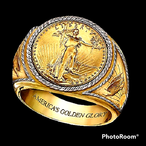 The Bradford Exchange Saint-Gaudens Golden Proof Engraved Men s