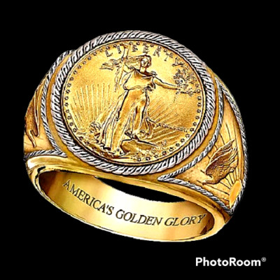 The Bradford Exchange Saint-Gaudens Golden Proof Engraved Men s