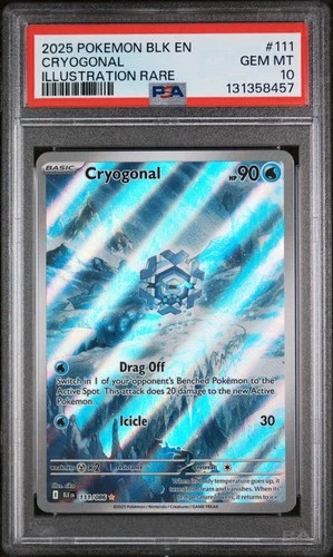 Cryogonal 111/086 - Sv: Black Bolt Holo (PSA 10)