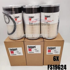 6X Fleetguard FS19624 Fuel Filter / Water Separator Cummins US Free Shipping