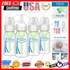 Natural Flow Anti-Colic Options Narrow Baby Bottle, 4 oz/120 mL, with Level ...