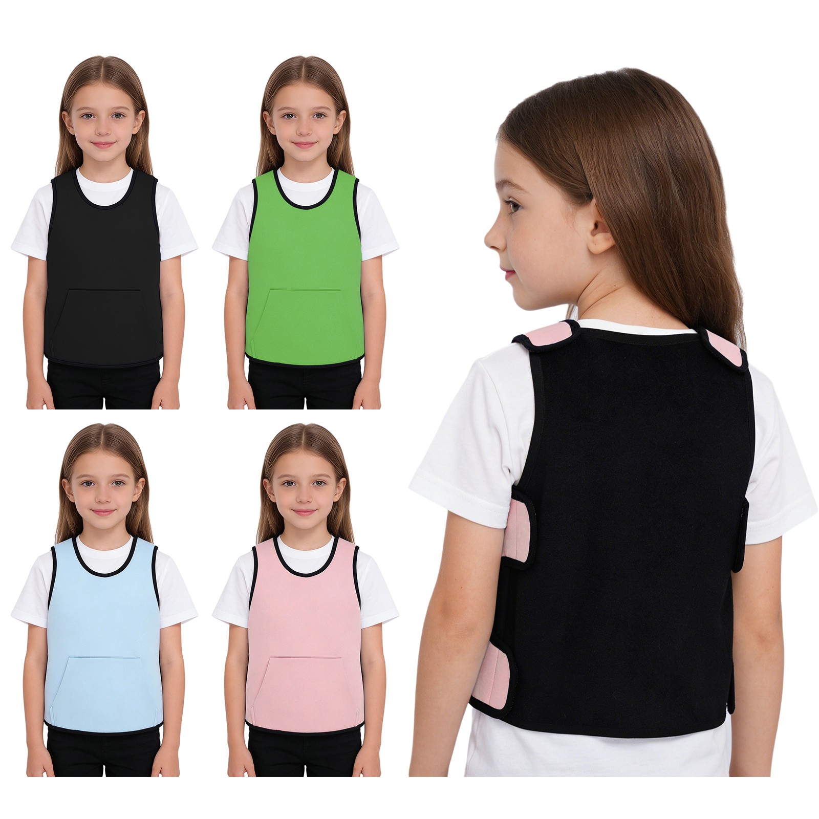 Kids Boys Girls Vest Tools Costume School Tops Padded Front Special Needs Adhd