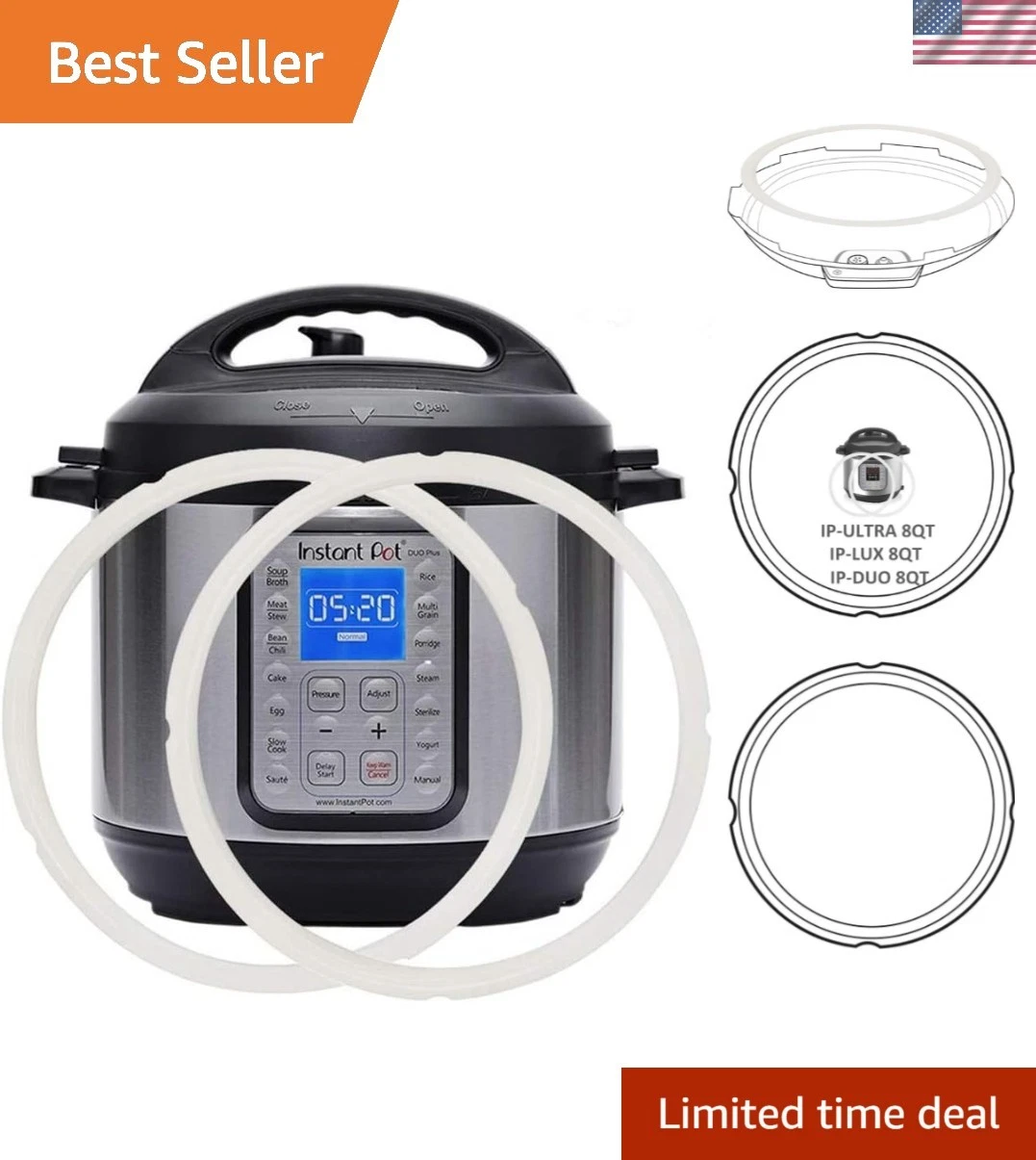Silicone Sealing Ring for Instant Pot - 8 Quart, Food-grade Silicone Fits Duo...