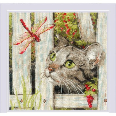Riolis Kreuzstich Stickpackung ''Wer bist du?'', Zählmuster, 20x20cm