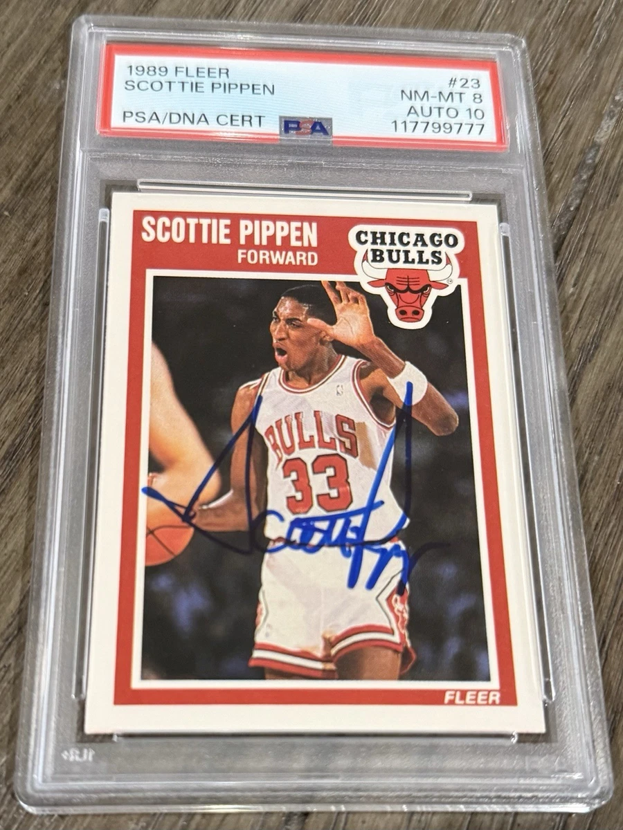 Fleer Scottie Pippen Basketball Autographed Sports Trading Cards