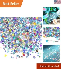 60g Dazzling Metallic Silver Star Confetti - Ideal for Birthdays & Festivals