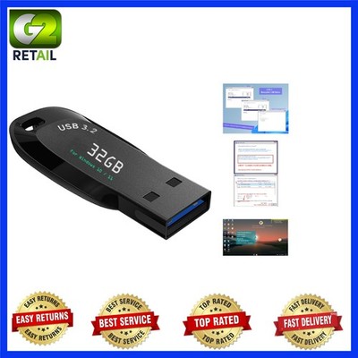32GB - Bootable Windows 10&11, USB Driver 3.2Gen for Reinstall Windows, No TPM R