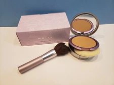 Mally - Diamond Un-Powder With Brush & Puff - Tan/Rich - 0.26 Oz - NIB