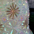 Fenton Opal Iridescent Daisy & Buttons 95th Anniversary Bell Handcrafted Vintage