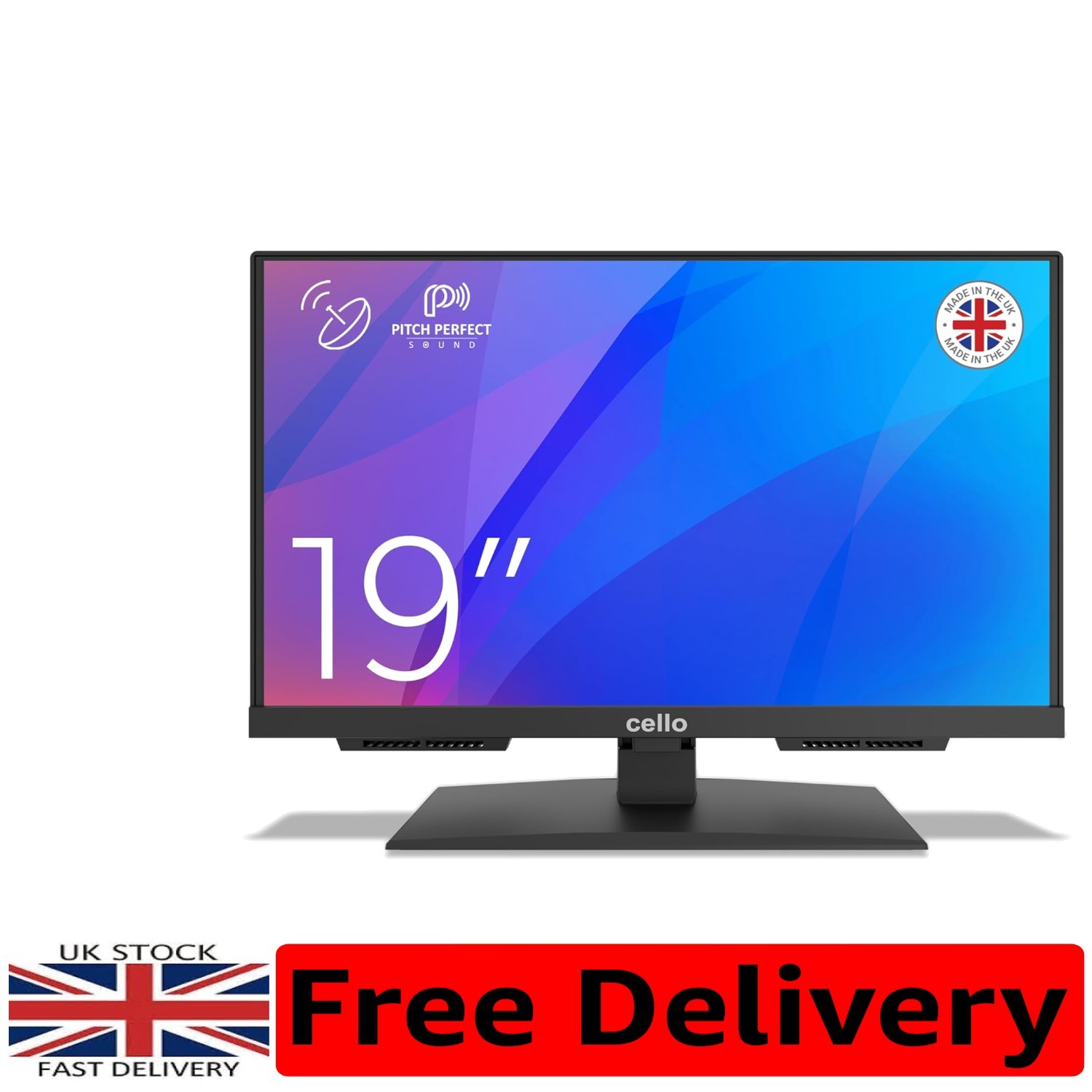 High Definition 19'' LED TV with HDMI & USB - Stylish Audio & Visual Experience