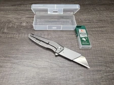 Titanium Quick-Change Utility  Pocket Knife Frame Lock EDC FL Flipper