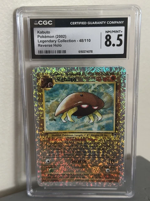 2002 Pokemon Legendary Kabuto #48 Reverse Holo CGC 8.5 Low Pop