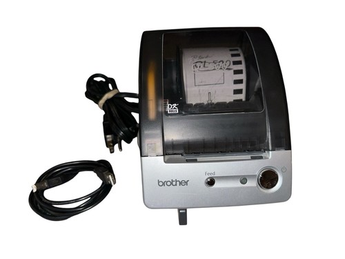 Brother P-Touch QL-500 Thermal Label Printer w power, USB & labels ...
