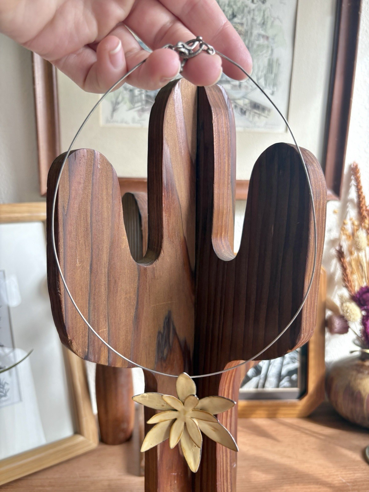 Sterling? (READ) Large Flower Statement Necklace … - image 2