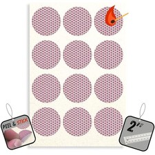 2 INCH - 12 Count Sheet Large Match Striker DOT Stickers 2" Diameter Re...