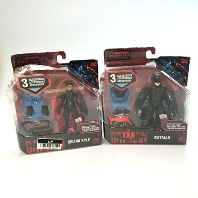 DC Batman and Selina Kyle 4' FIGURE Wingsuit Spin Master Toy & Mystery Card