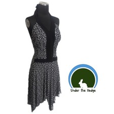 Y2K Black Asymmetrical Dress Medium C1 Whimsigoth Fairy Grunge Goth Party