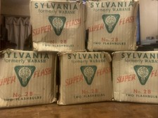 Vintage SYLVANIA SUPER FLASH 2B BULBS LARGE  20 Bulbs!!