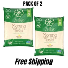 Zulka Pure Cane Sugar, 8 lb, Vegan & Plant Based and Non GMO (Pack Of 2)