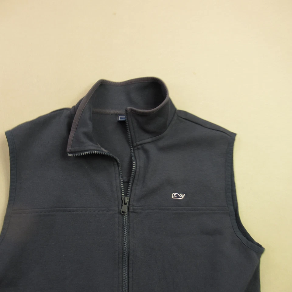 Мужской жилет Vineyard Vines маленький без рукавов легкий с карманами на молнии для улицы синий - Изображение 2 из 4